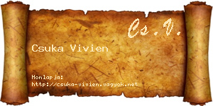 Csuka Vivien névjegykártya